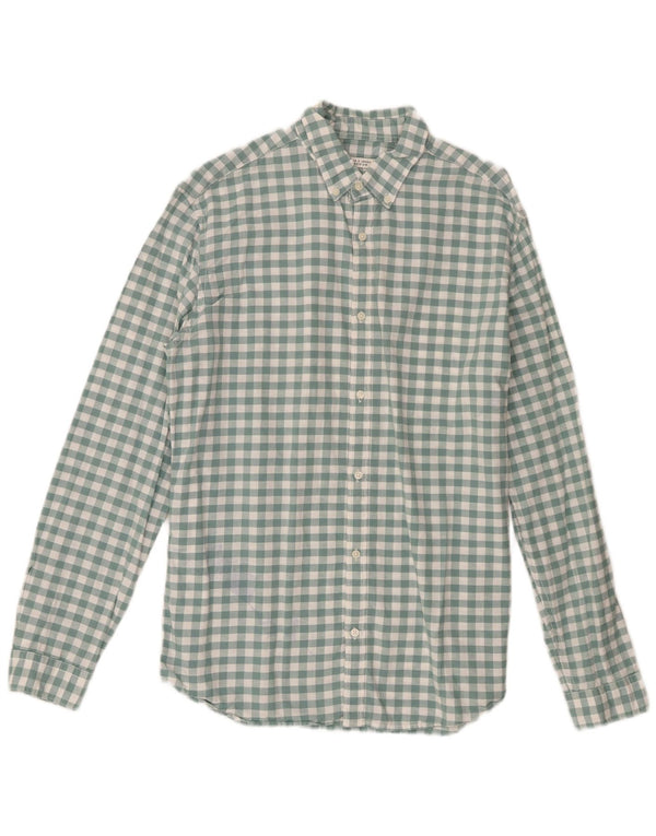 Jack & Jones herreskjorte str. 42 Large Green Gingham Cotton