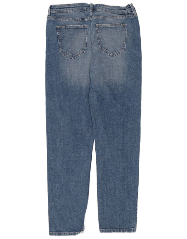 Marks & Spencer Womens Relaxed Fit Slim Jeans UK 10 Small W28 L28 Blue