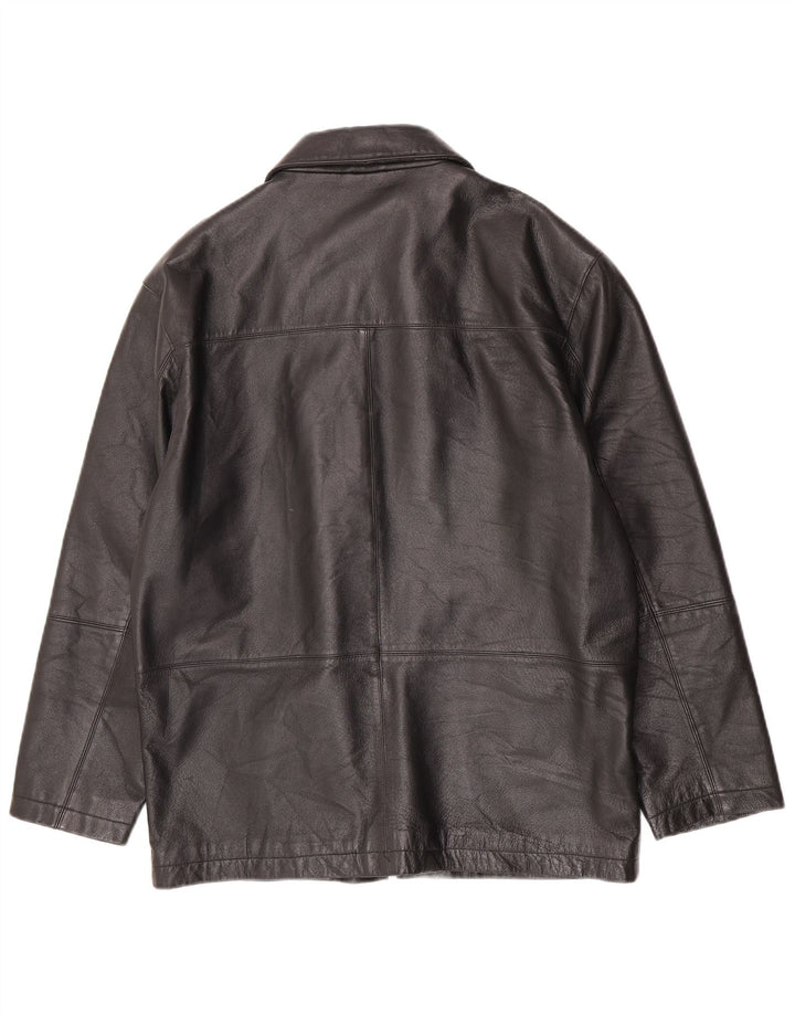Giacca in pelle da uomo Angelo Litrico UK 36 piccola in pelle nera