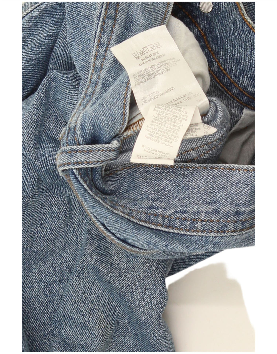 Marks & Spencer Mens Straight Jeans W34 L29 Blue Cotton
