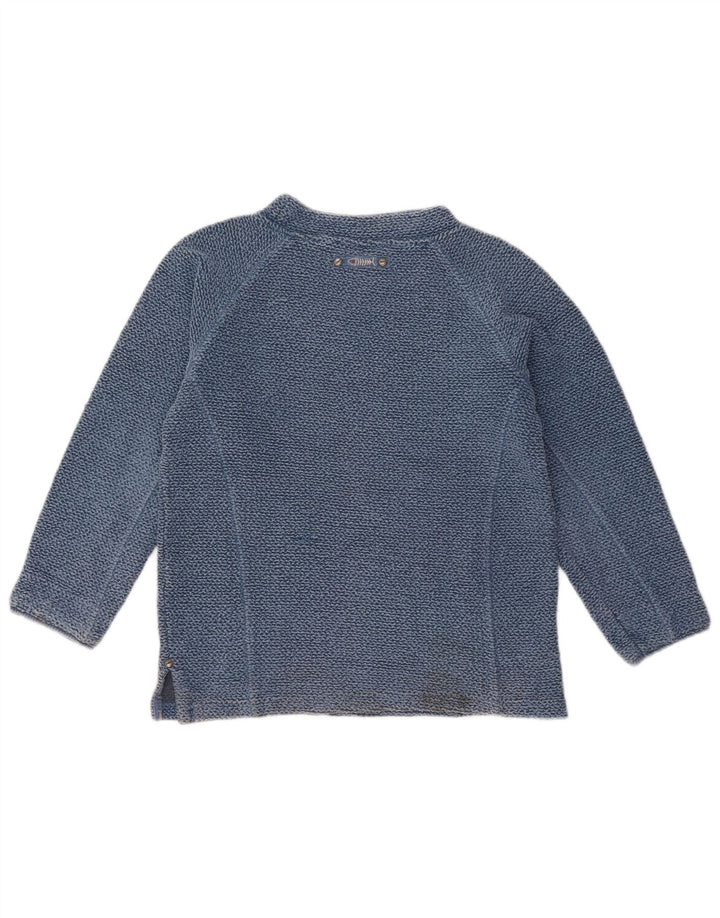 WEIRD FISH Womens Sweatshirt Jumper UK 14 Medium Blue Cotton