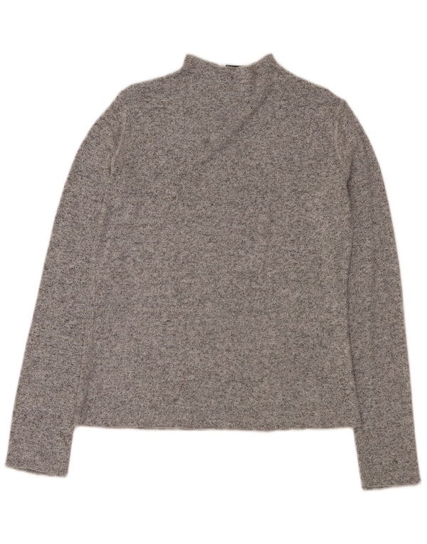 Zara Womens Turtle Neck Jumper Sweater UK 16 Large Grey Flecked