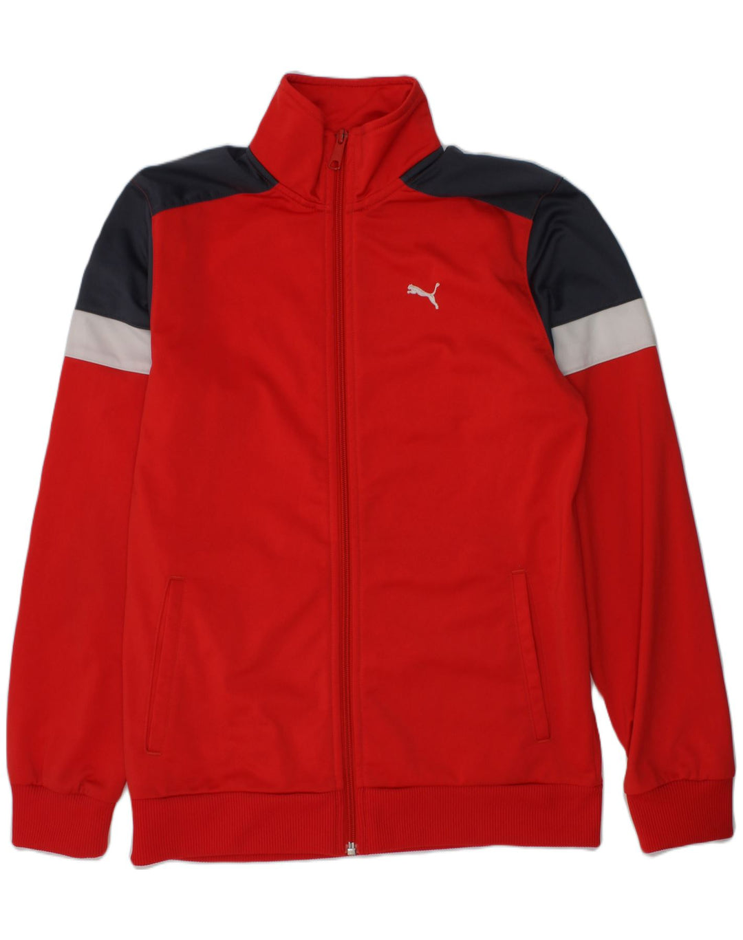 PUMA Boys Tracksuit Top Jacket 13-14 Years Red Polyester | Vintage Puma | Thrift | Second-Hand Puma | Used Clothing | Messina Hembry 