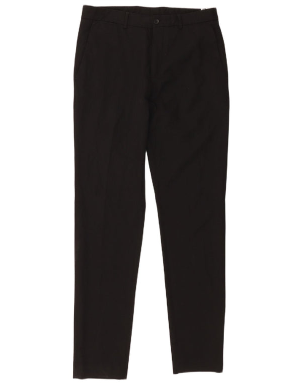 Zara Mens Slim Chino Trousers EU 38 Small W30 L33 Black Viscose
