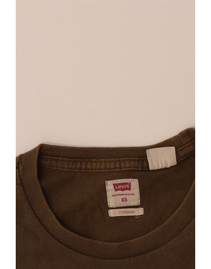 LEVI'S Mens Standard T-Shirt Top XS Khaki Vintage Levi's and Second-Hand Levi's from Messina Hembry 