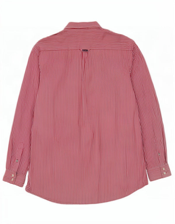 Crew Clothing Chemise coupe classique pour homme XL en coton à fines rayures rouges