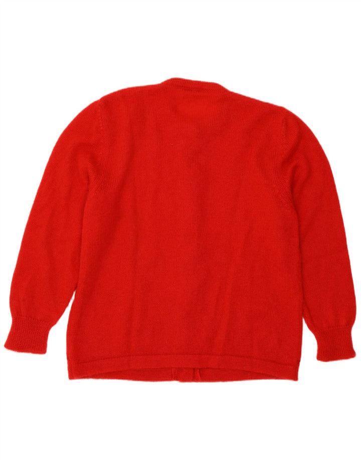 Maglia Cardigan Donna Colombo IT 44 Mohair Rosso Medio