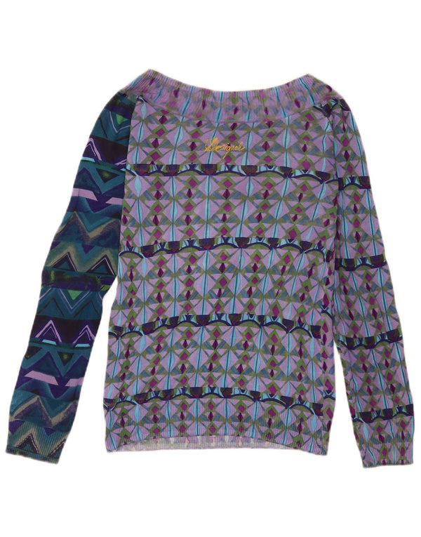 Damski top Desigual z odkrytymi ramionami UK 18, duży, wielobarwny, artystyczny