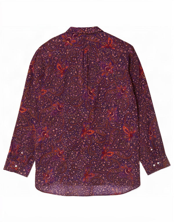 Camisa feminina Chaps UK 20 2XL algodão paisley roxo
