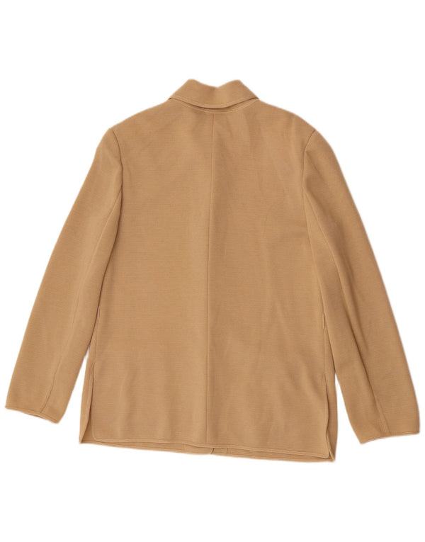 Luisa Spagnoli Pulover Cardigan Femei UK 14 Medium Bej Lână