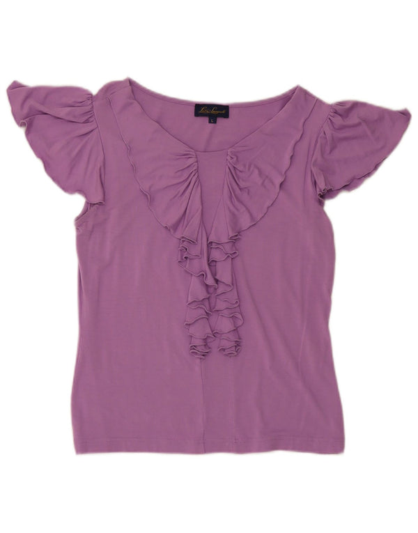 Luisa Spagnoli Womens T-Shirt Top UK 14 Large Purple