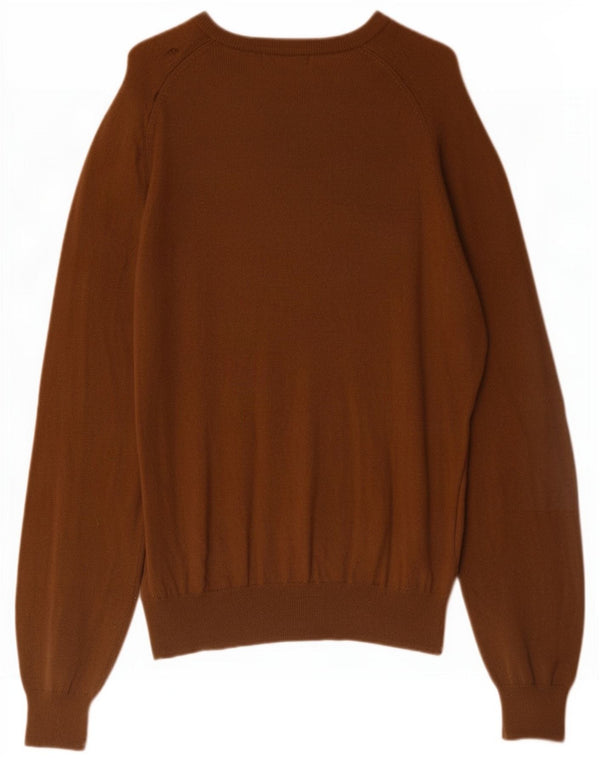 Marks & Spencer Herren-Pullover mit V-Ausschnitt, mittelbrauner Kaschmir