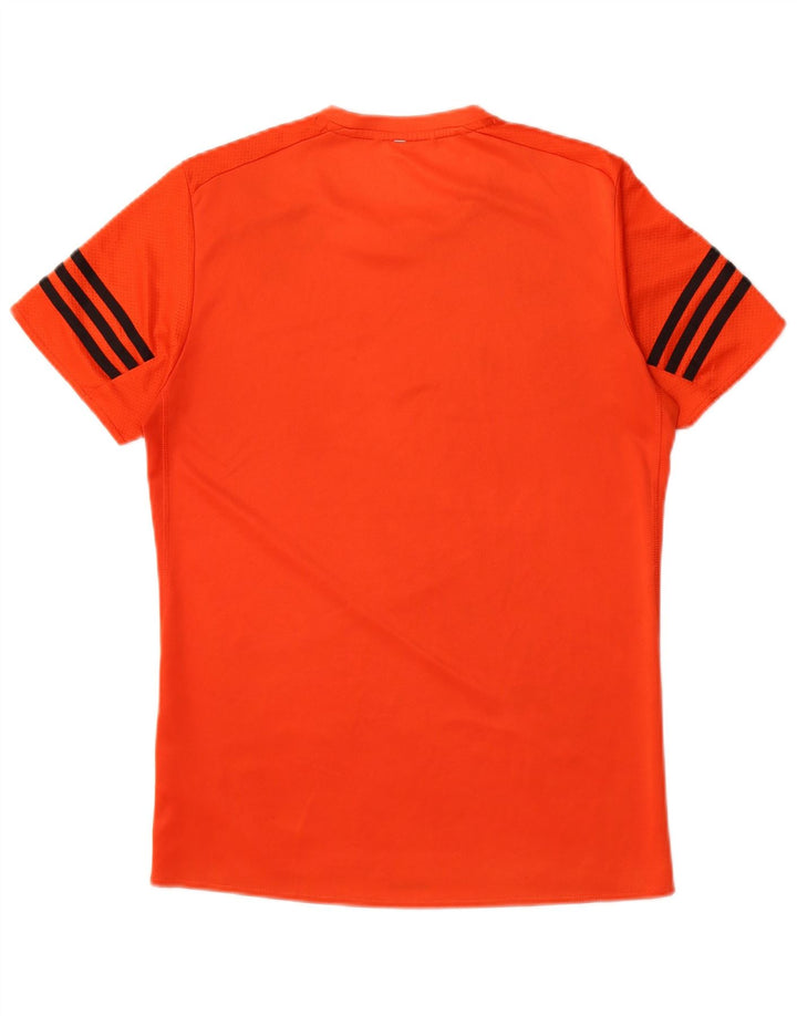 ADIDAS Mens Climalite T-Shirt Top Small Orange Polyester