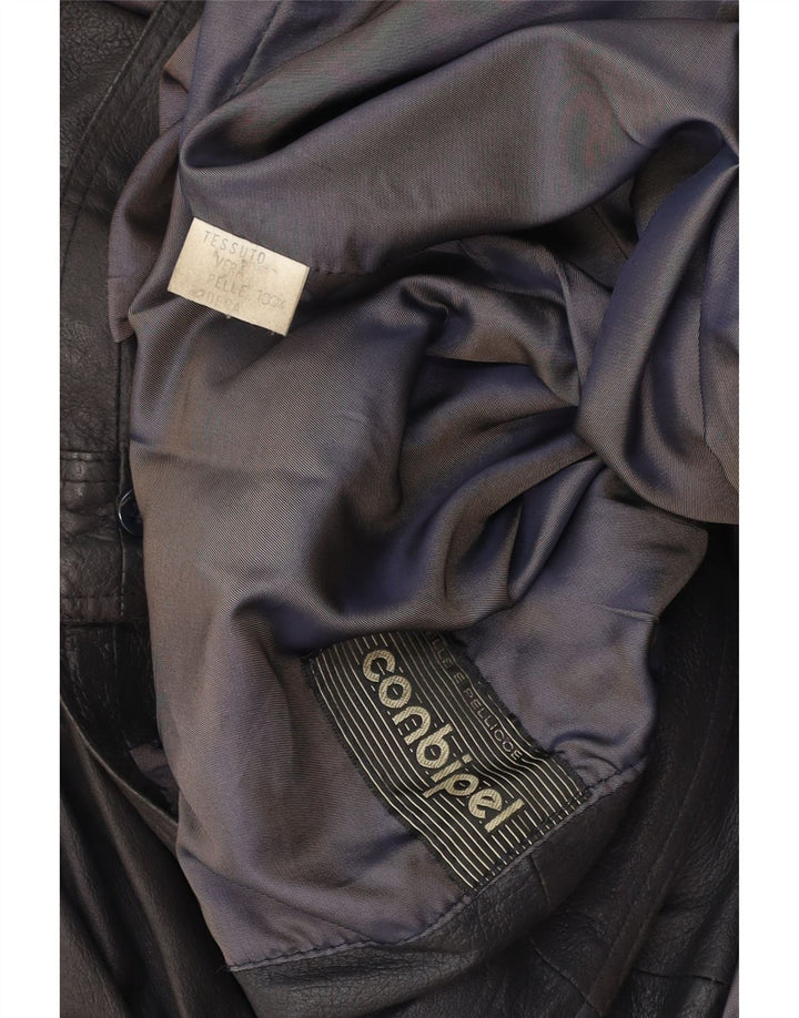 Giacca in pelle oversize da donna CONBIPEL UK 18 XL in pelle marrone