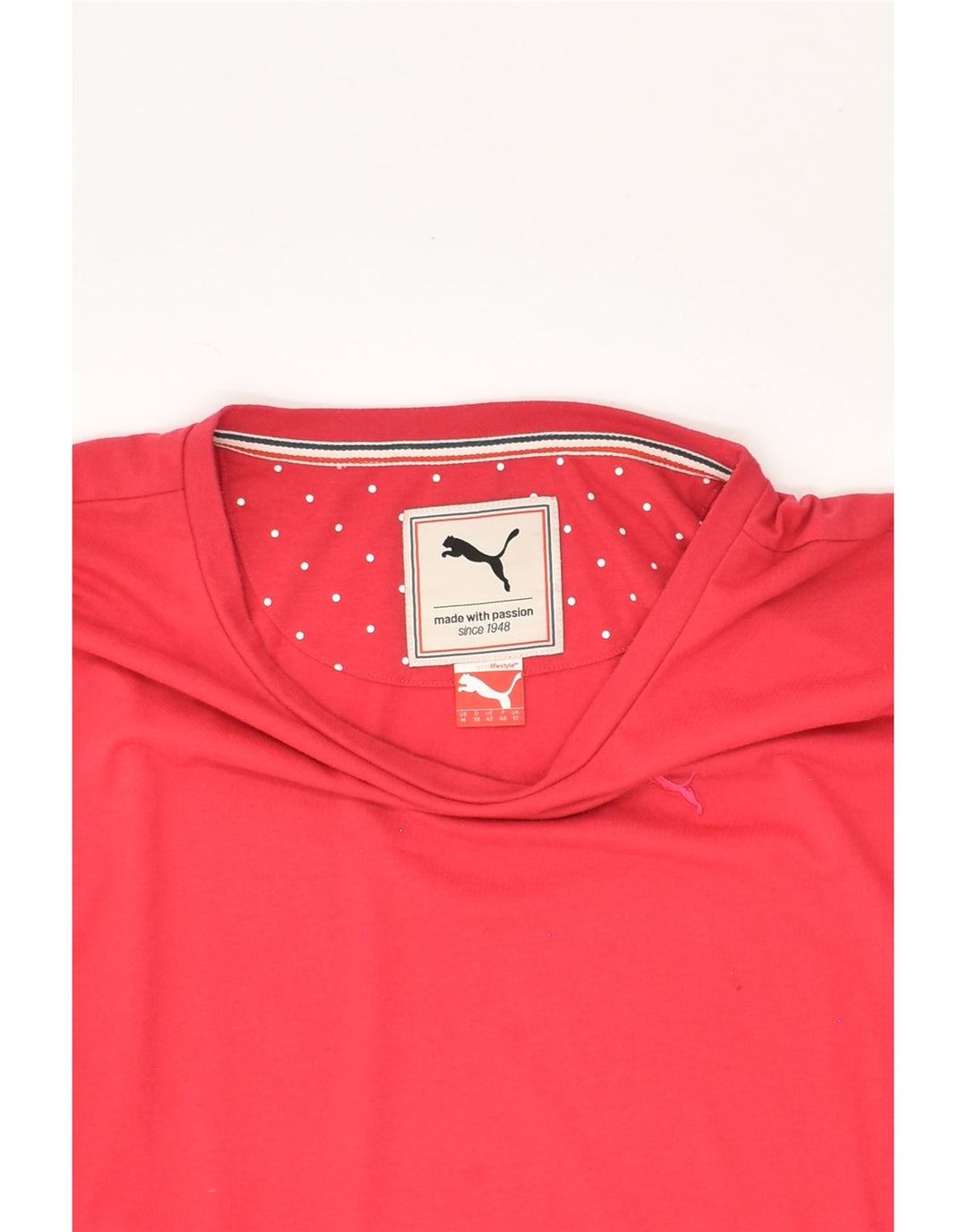 PUMA Womens Top Long Sleeve UK 12 Medium Pink | Vintage Puma | Thrift | Second-Hand Puma | Used Clothing | Messina Hembry 