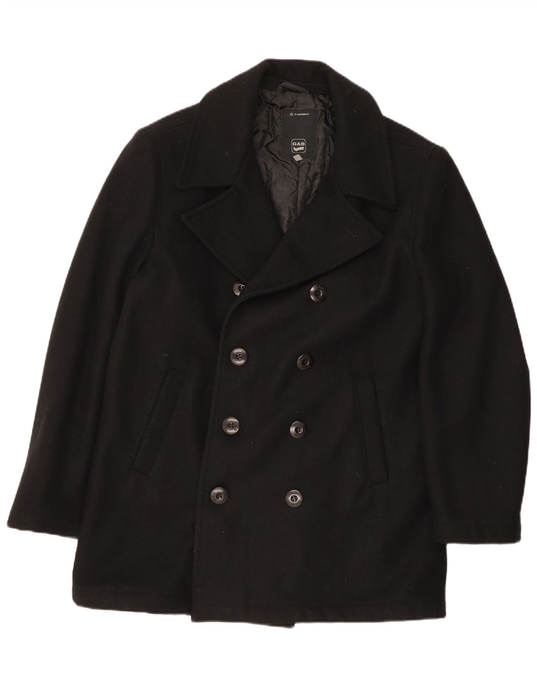 Casaco masculino com peito duplo Gas UK 40 grande preto