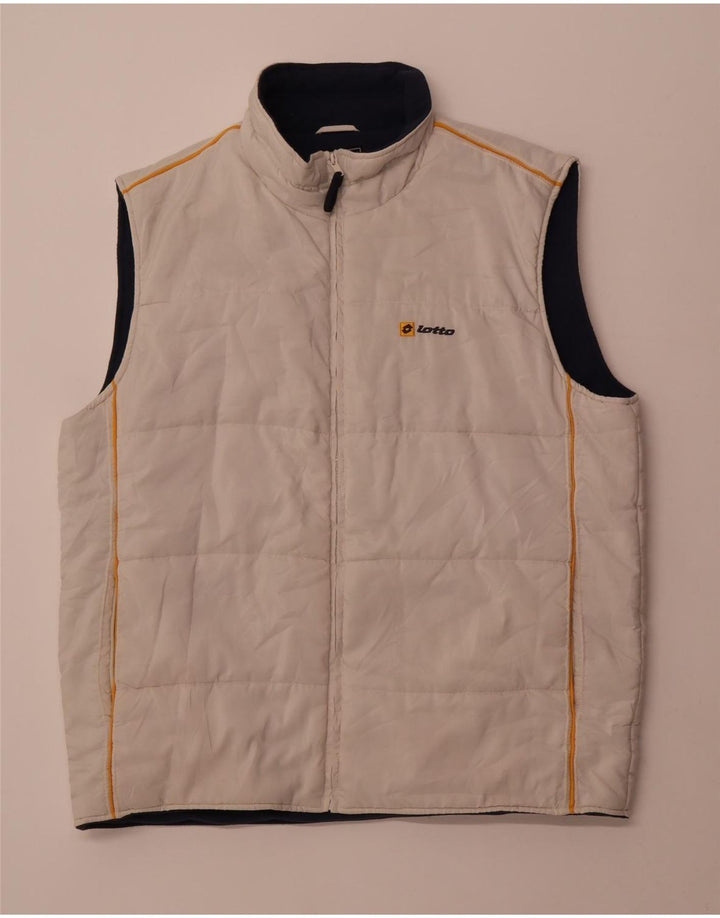 Lotto Mens Padded Gilet IT 52 XL Off White Polyester