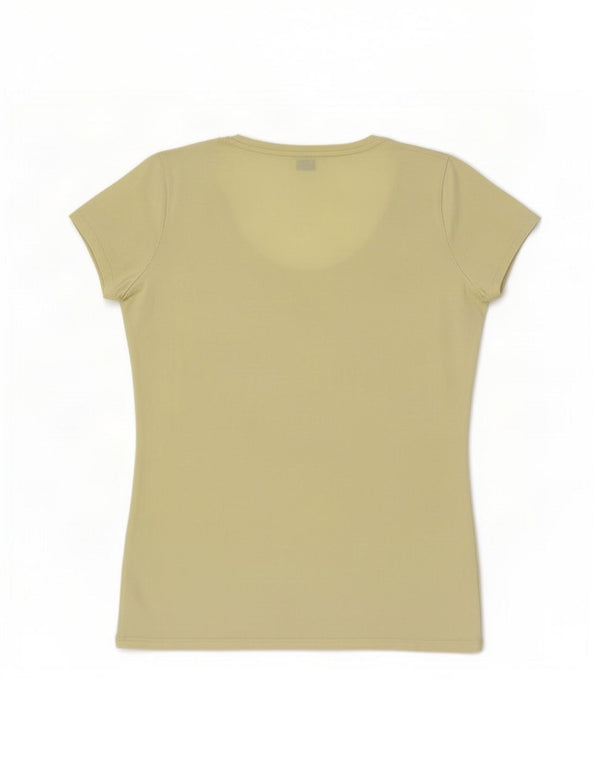Guess Damen Grafik T-Shirt Top UK 18 XL Gelb