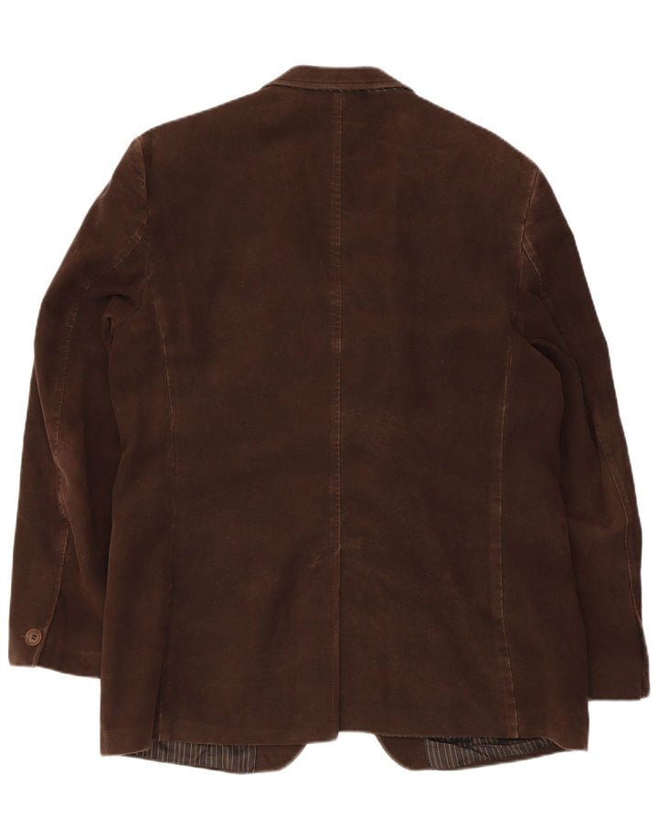 Gibson Herren-Blazer mit 2 Knöpfen, UK 42, XL, braune Baumwolle