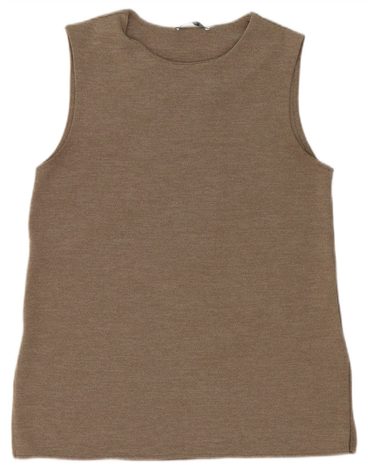Zara Womens Vest Top UK 10 Small Beige