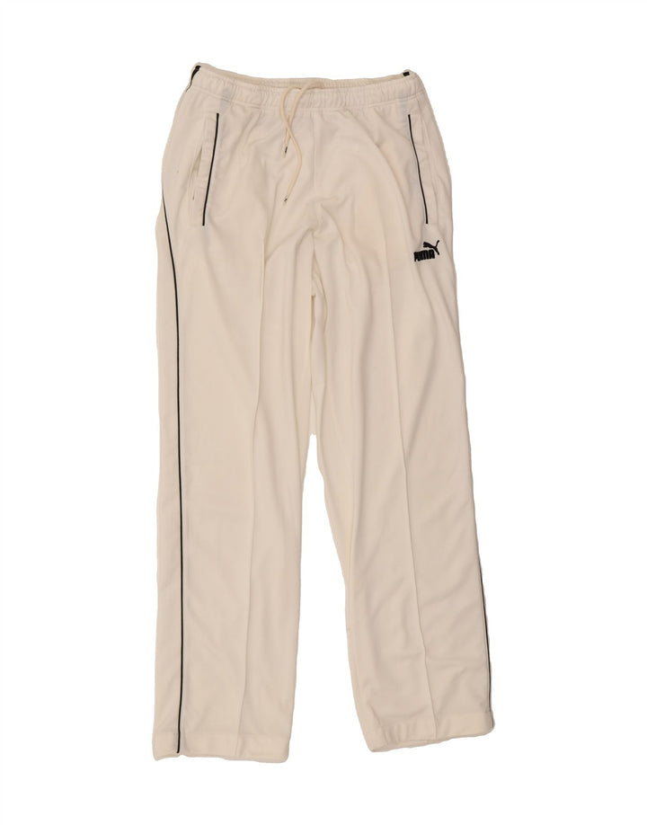 PUMA Womens Tracksuit Trousers UK 10 Small  Off White Polyester Vintage Puma and Second-Hand Puma from Messina Hembry 