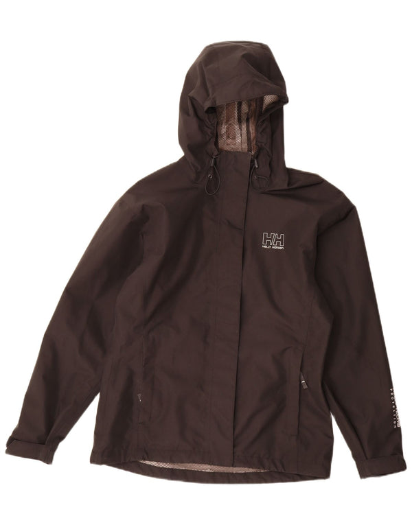 Helly Hansen Chaqueta impermeable con capucha para mujer UK 44 Mediano Negro Poliéster