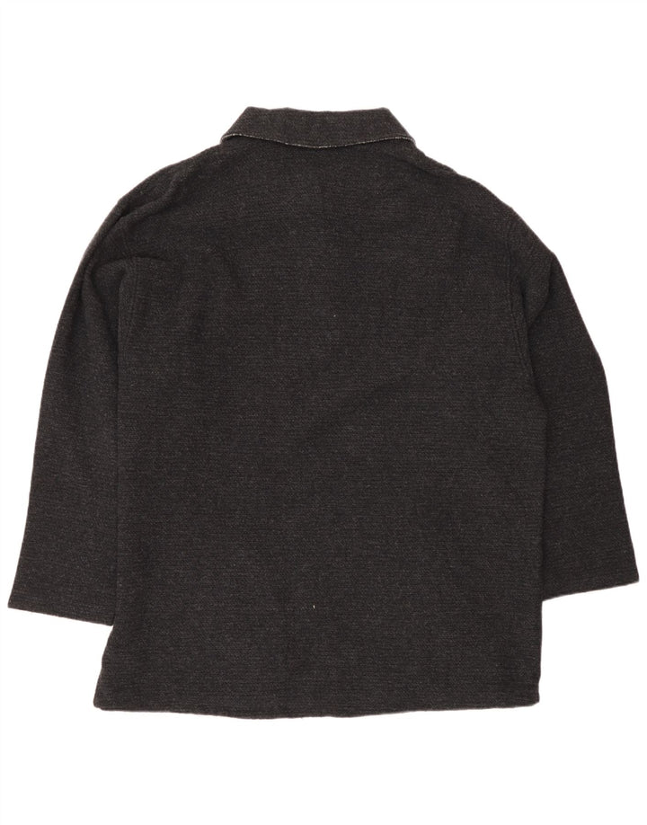 Country Mens Polo Neck Jumper Sweater IT 50 Medium Grey Wool