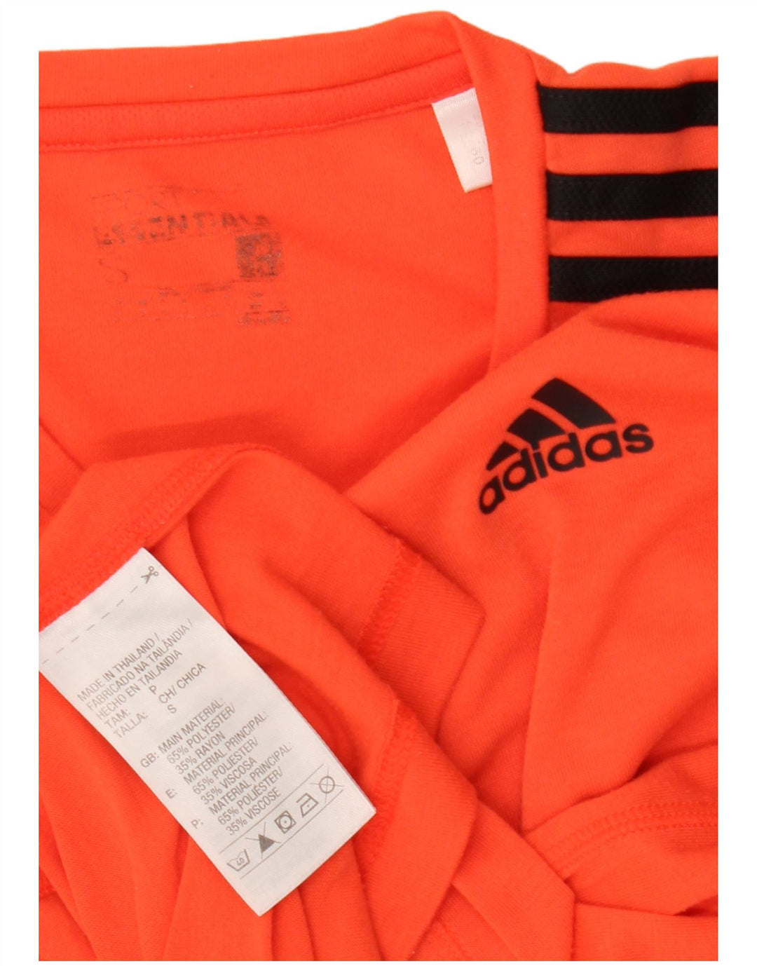 T-shirt Adidas Climalite da uomo piccola in poliestere arancione
