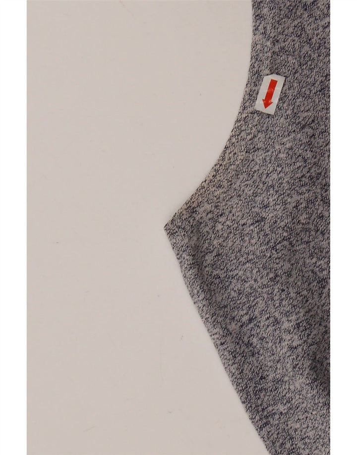 CHAMPION Womens Vest Top UK 12 Medium Grey Flecked