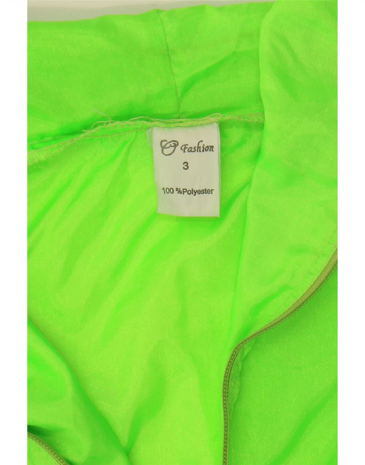 Vintage Mens Anorak Rain Jacket UK 40 Large Green Geometric Polyester