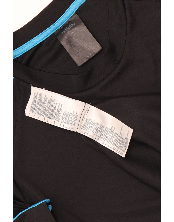 ADIDAS Mens Climalite T-Shirt Top Medium Black Polyester