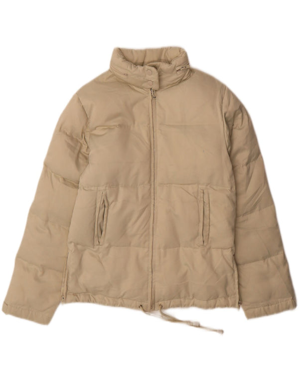 Zara Γυναικείο μπουφάν με κουκούλα EU 38 Small Beige Polyester