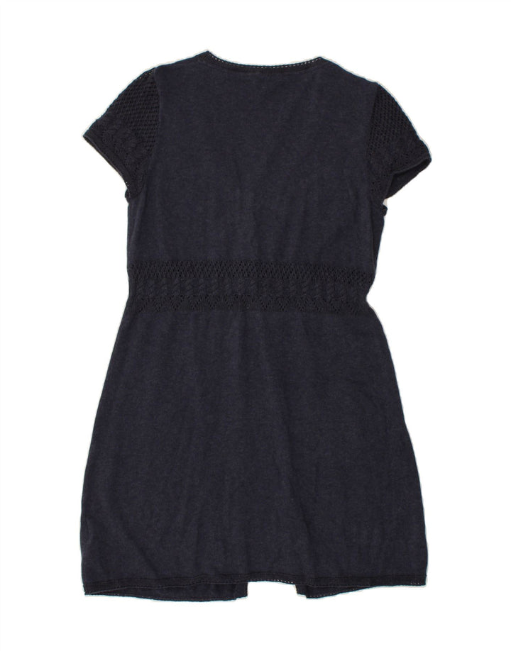 FAT FACE Womens Longline Cardigan Sweater UK 12 Medium Navy Blue Vintage Fat Face and Second-Hand Fat Face from Messina Hembry 