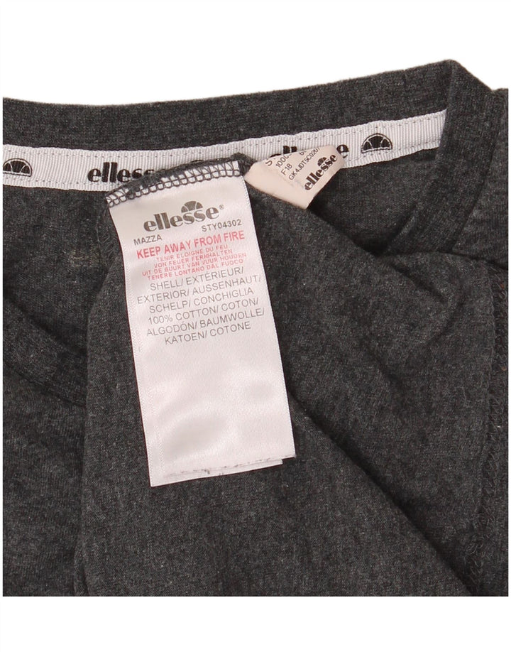 ELLESSE Mens Graphic T-Shirt Top Medium Grey Cotton