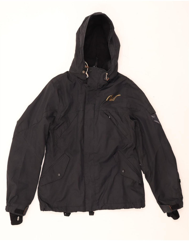 O'Neill Mens Hooded Windbreaker Jacket UK 40 Large Black Polyester