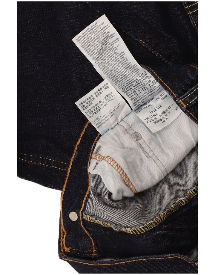 Levi's Straight Jeans til mænd W32 L32 Marineblå bomuld