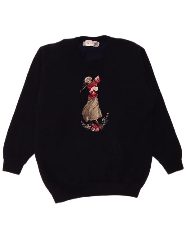Ανδρικό πουλόβερ Lyle & Scott Graphic Crew Neck Jumper Medium Navy Blue