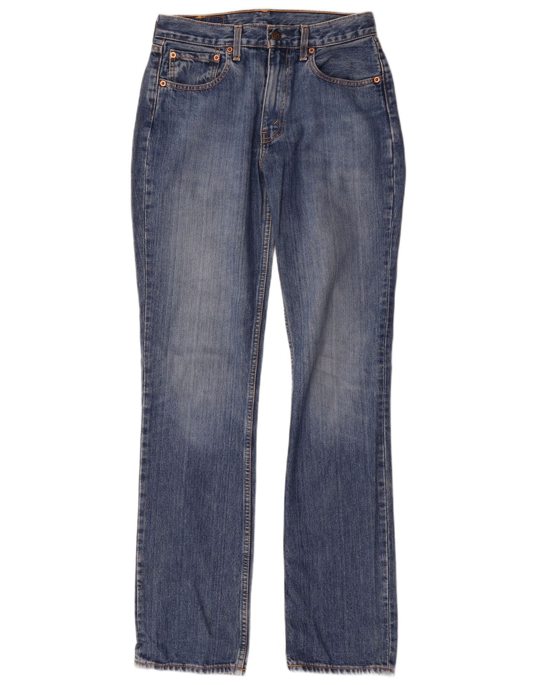Levi's Dame 595 Straight Jeans W31 L34 Blå Bomuld