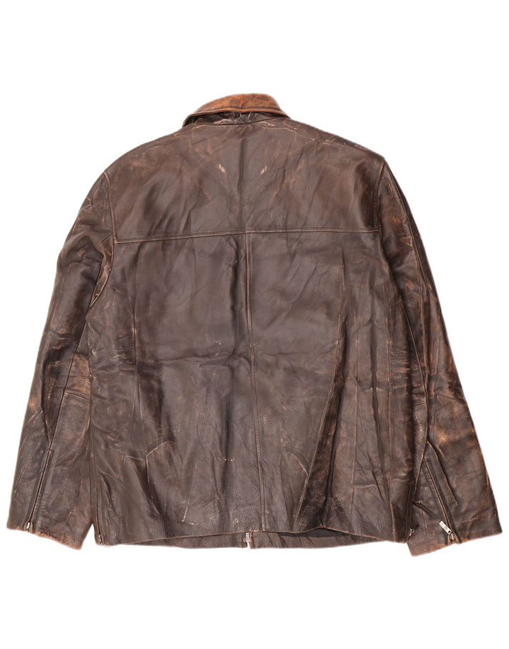 Giubbotto Pelle Uomo Conbipel IT 52 XL Pelle Marrone