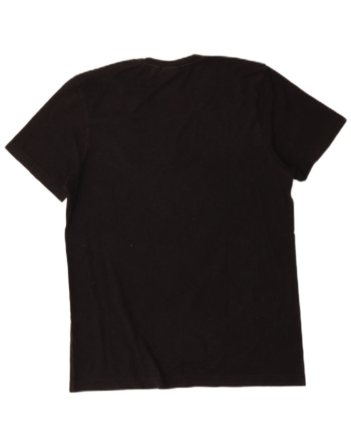 Adidas Mens Graphic T-Shirt Top Medium Black Cotton