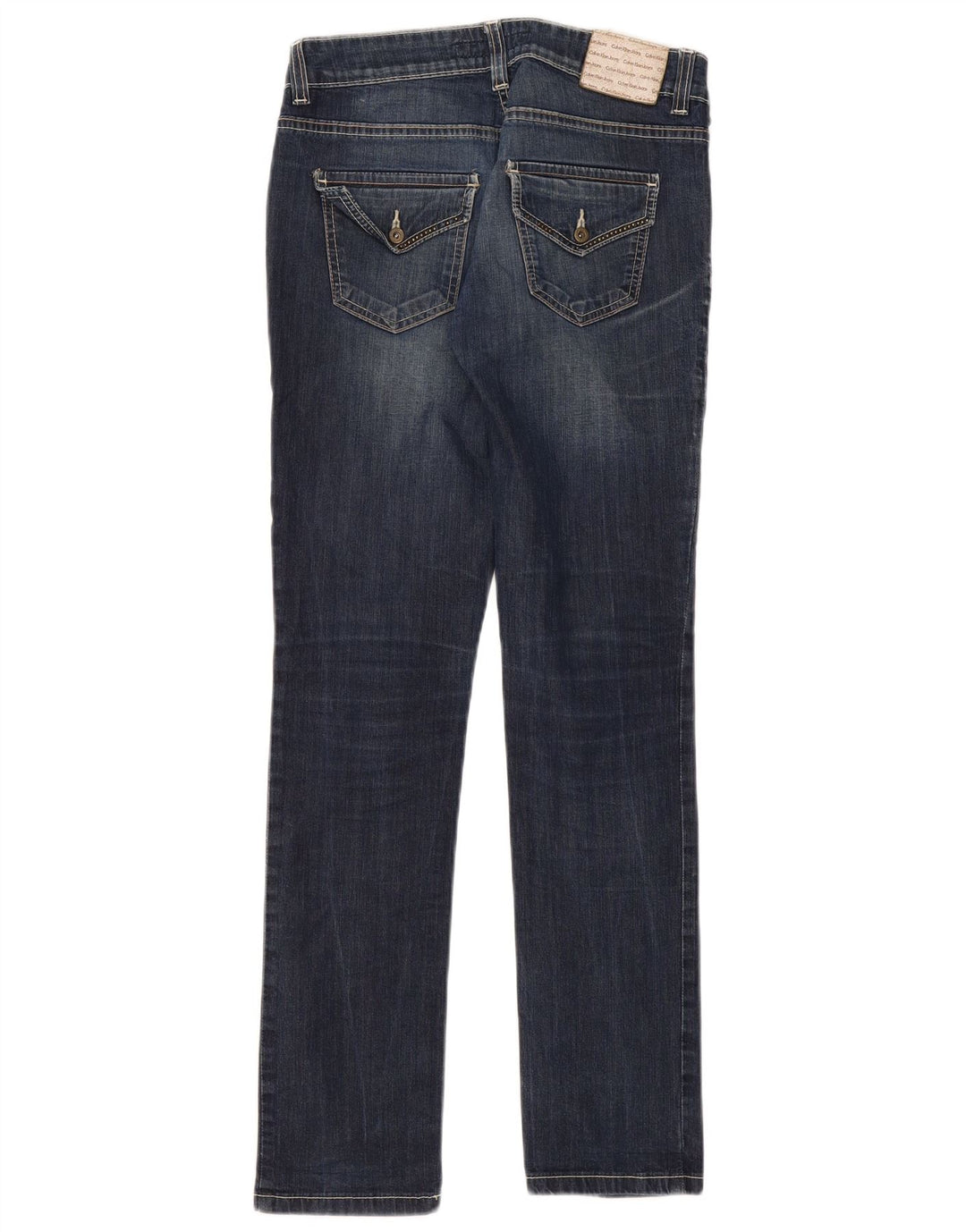 Calvin Klein Womens Slim Jeans W29 L32 Blue Cotton