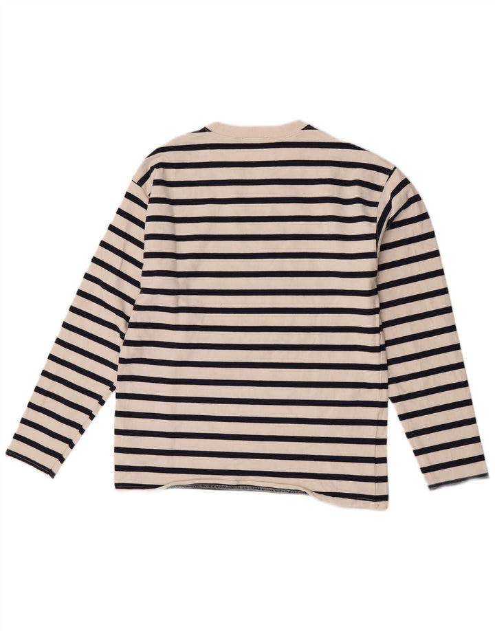 Top Zara da donna a maniche lunghe UK 12 a righe bianche medie
