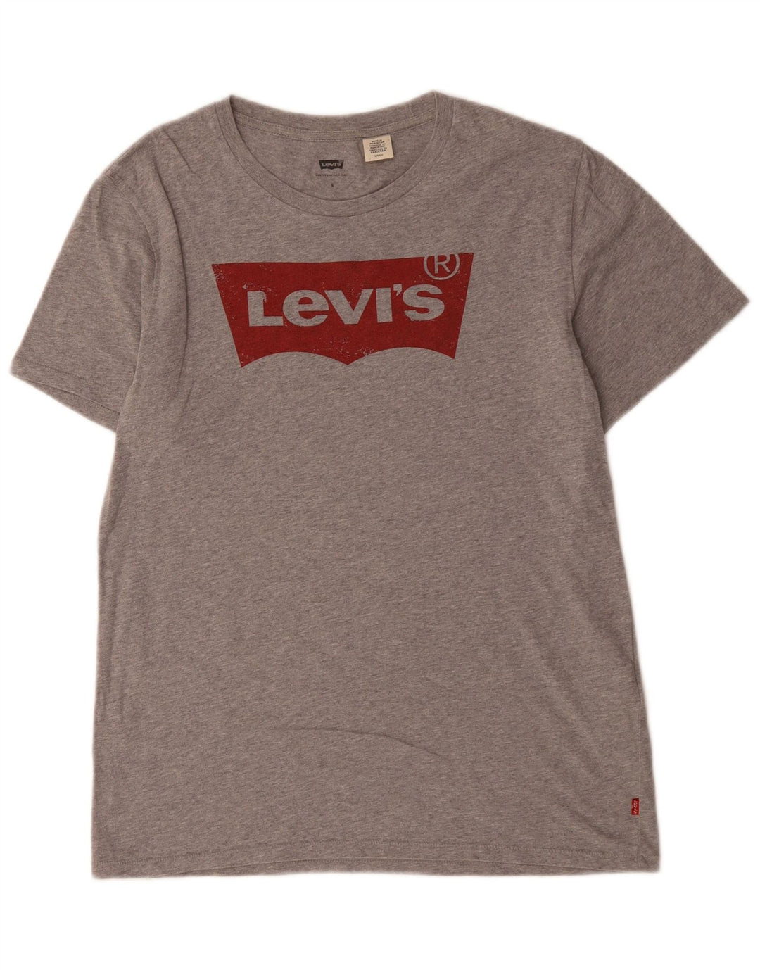 LEVI'S Mens Graphic T-Shirt Top Small Grey Cotton