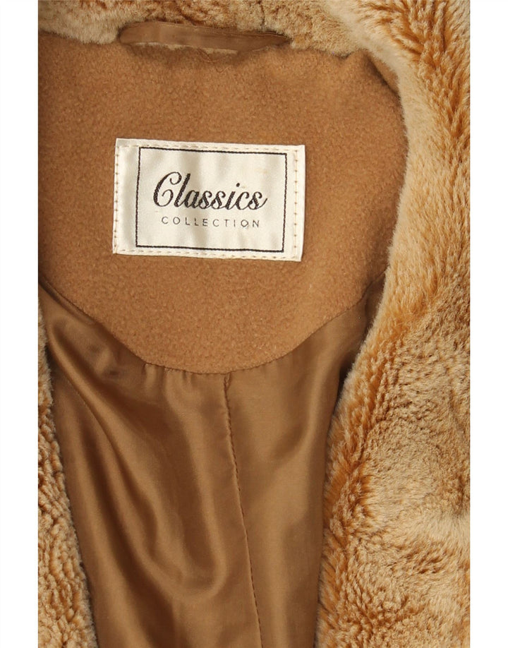 ST. BERNARD Womens Overcoat UK 14 Large Brown Virgin Wool Vintage St. Bernard and Second-Hand St. Bernard from Messina Hembry 