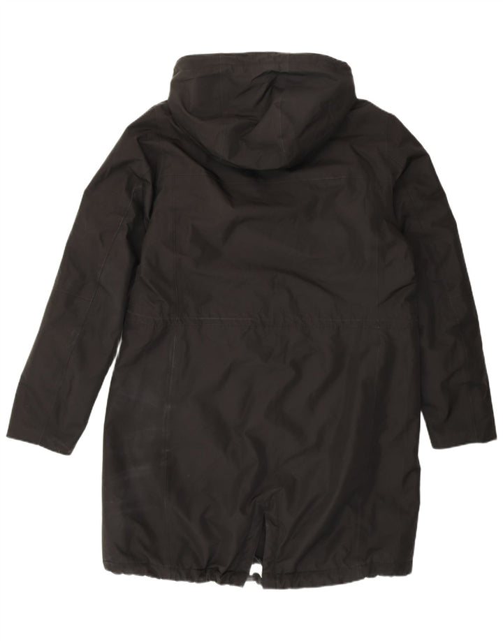 Helly Hansen Womens Hooded Parka Jacket UK 14 Large Black Nylon