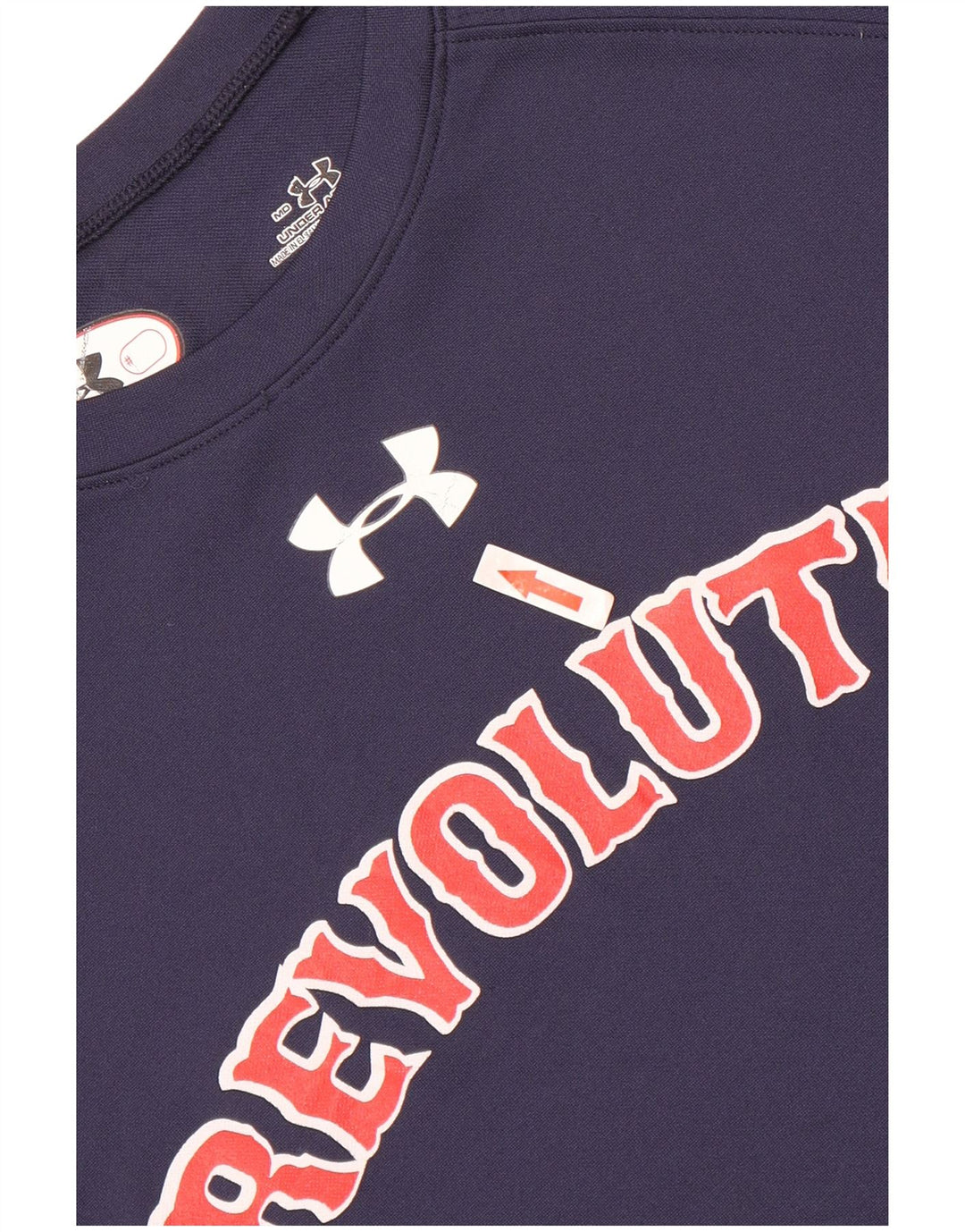 Under Armour Mens Graphic T-Shirt Top Medium Navy Blue Polyester