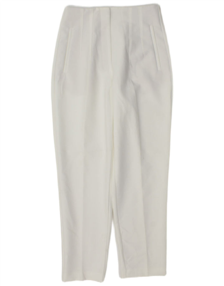 Zara Womens Tapered Suit Trousers Medium W28 L27 White Polyester