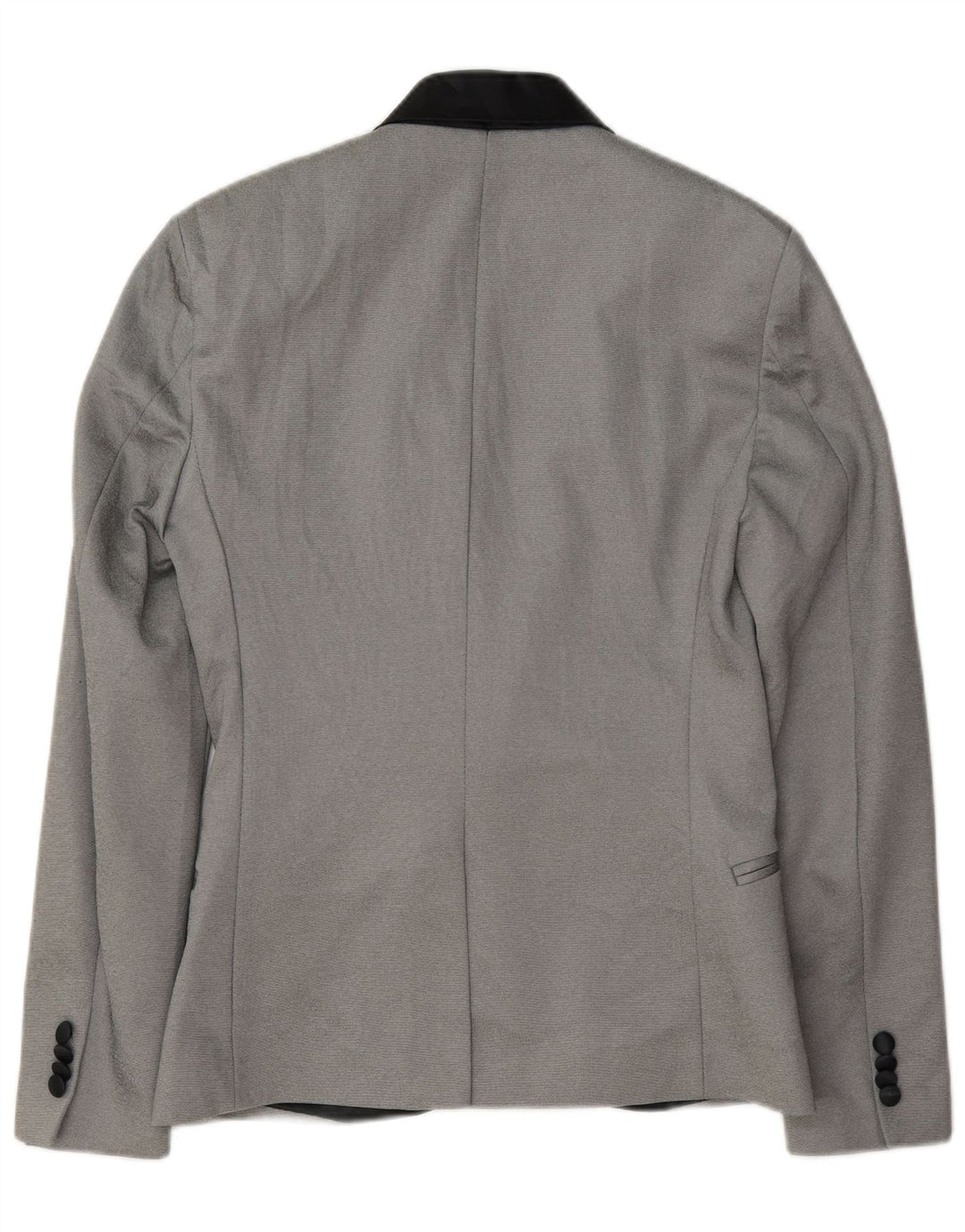 Zara Herren 1-Knopf-Blazerjacke UK 36 Small Grau Polyester