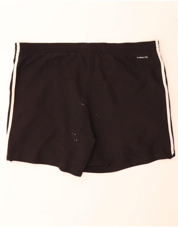 Pantaloncini sportivi Adidas Climalite da uomo grandi in poliestere nero