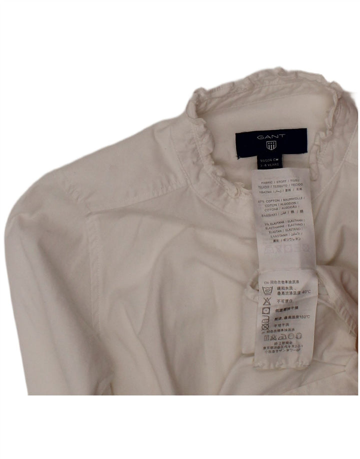 Gant Girls Shirt 3-4 Years White Cotton